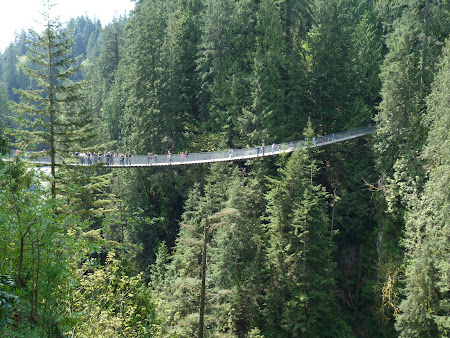 Obiective turistice Canada: podul Capilano Vancouver