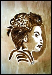 coffee painting asian woman