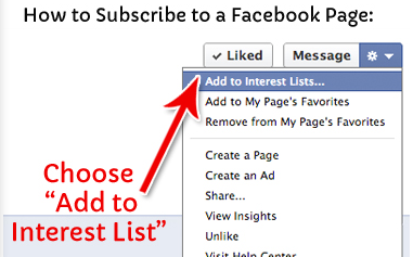 facebook interest lists