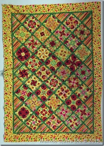 0415 Rhona's Red-Yellow Quilt