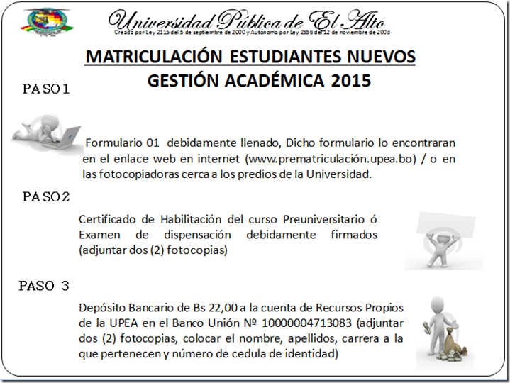 Matriculación UPEA 2015