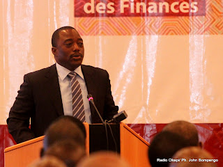 Le président Joseph Kabila, donnant le coup d'envoi de la reunion des Finances et des gouverneurs africains auprès de la Banque Mondiale et du fonds monétaire International ce 3/08/2011 à Kinshasa. Radio Okapi/ Ph. John Bompengo
