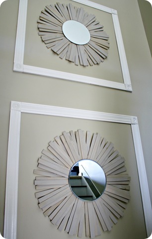 DIY sunburst mirror