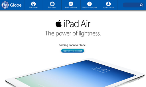 Globe Telecom iPad Air iPad mini with Retina display Postpaid Plans Philippines