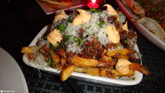 most delicious fries ever at origin in liberty village in Toronto, Canada 