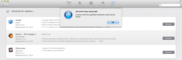 Mac App Store Hostname