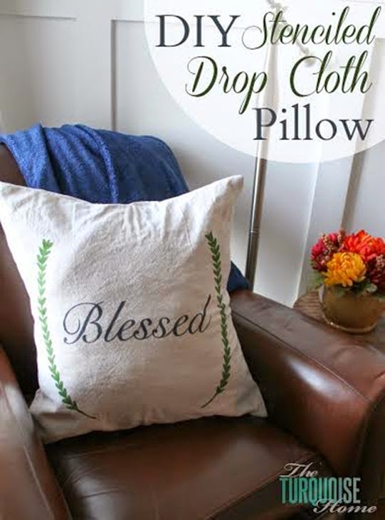drop cloth pillows