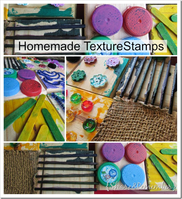 Homemade Texture Stamps Collage