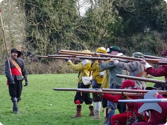Musket fire during the battle