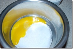 Egg yolks and sugar