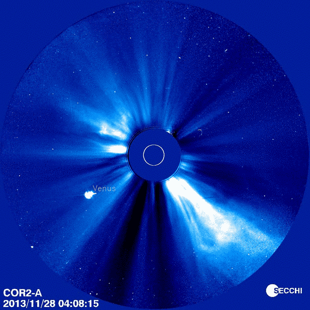 trajetória do cometa ISON no periélio