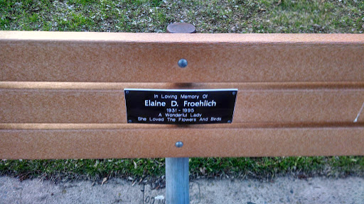 Elaine D. Froehlich Memorial Bench