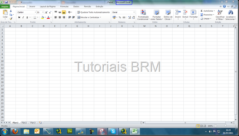 TutoriaisBRM: Como criar planilhas no Excel