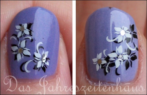 Eisblumen Doppelstamping Nageldesign 4