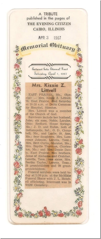 Obits Kizzie Obits Kizzie