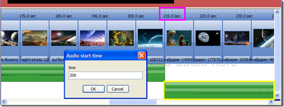 DigitalClipFactory barra temporale, foto e audio