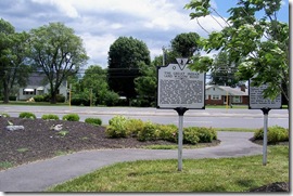 The Great Indian Road marker with U.S. Route 11 in background