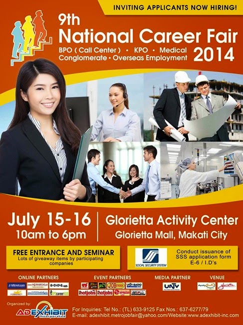 Job Fair Glorietta July 15-16, 2014