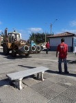 Operários no projeto de revitalização do Mar Grosso