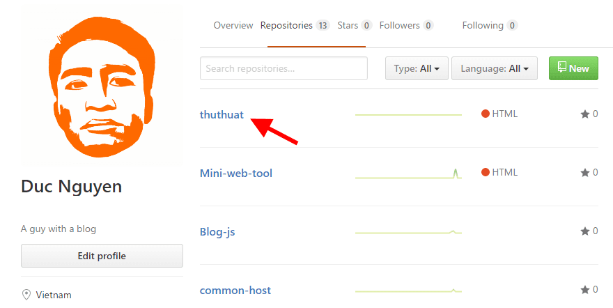 Hướng dẫn cài đặt tên miền cho trang Github