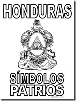 Honduras colorear escudo jugarycolorear