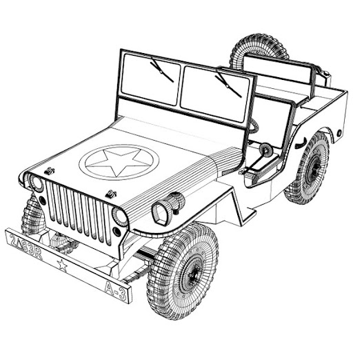 DIBUJOS DE JEEPS PARA PINTAR