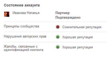 сомнительная репутация репутация youtube