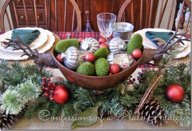 CONFESSIONS OF A PLATE ADDICT Pewter and Plaid Christmas Tablescape