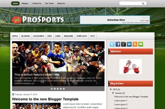 про спорт blogger шаблон