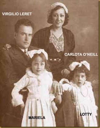 Carlota con Virgilio Leret e hijas