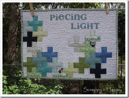 Piecing Light Name quilt