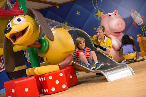 The Oceaneer Club on Disney Magic is a supervised activity center for children ages 3 to 12 on deck 5 at midship. The space is home to Andy's Room from "Toy Story 2" (pictured here), Marvel's Avengers Academy, Pixie Hollow and the Mickey Mouse Club.
