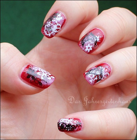 Floral Grunge Nails 4