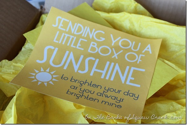 Box of Sunshine Free Printable
