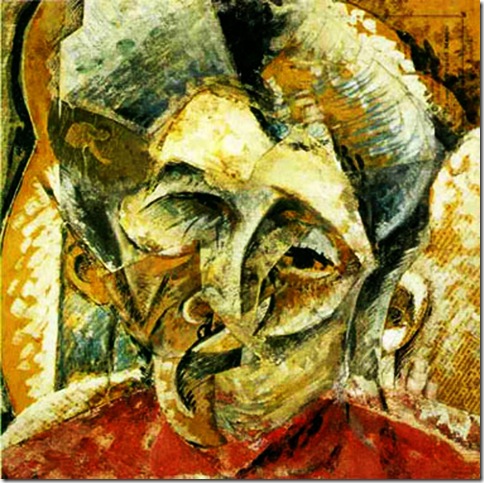 Umberto Boccioni, Dinamismo di una testa di donna, 1914