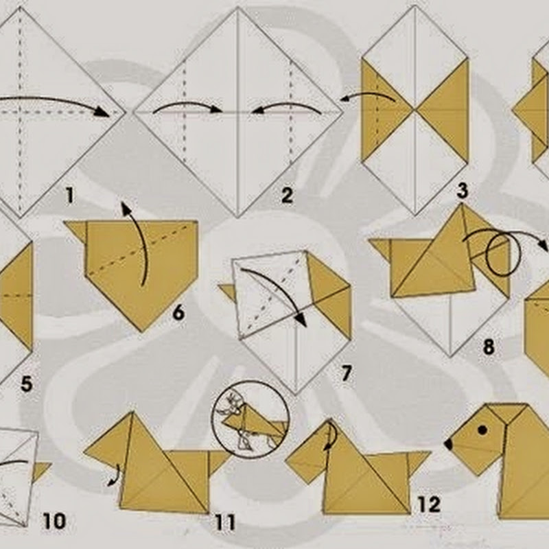 Perrito de origami para niños