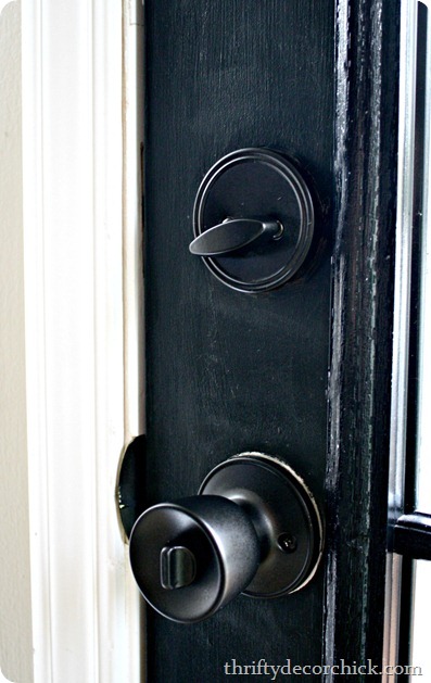 spray painting brass door knobs