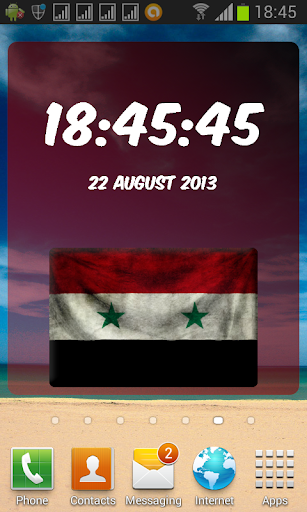 Syria Digital Clock