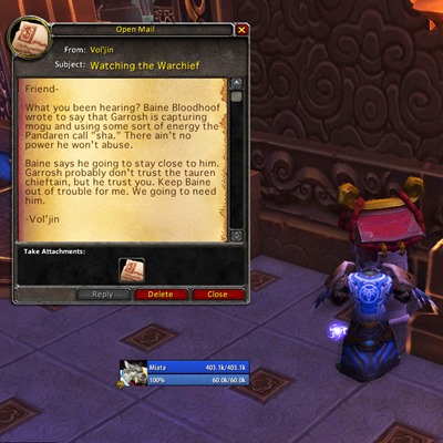 letter from Vol`jin
