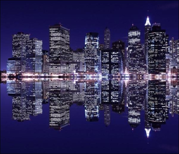 2. New York City, NY, USA reflection in water