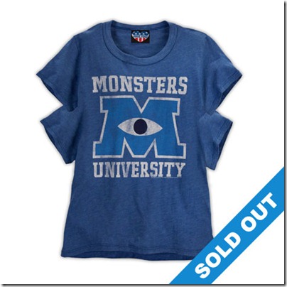 Monster University Official Clothing - Blue Vintage Tee Shirt with 4 arms Women