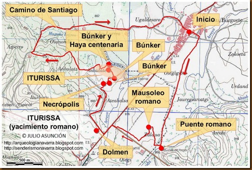 Mapa ruta Iturissa