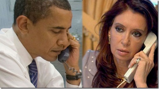 Cristina Fernandez Wilhelm habla con Barack Obama