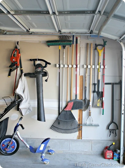 Wall storage in garage