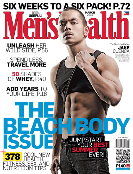 Jake Cuenca on Men's Health PH March 2013 cover