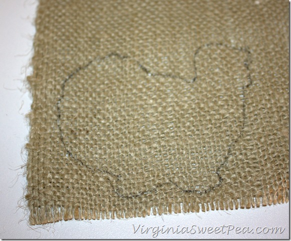 Thanksgiving Card Trace on Burlap
