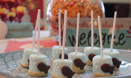Under the Sea Party Fish Marshmallow Pops