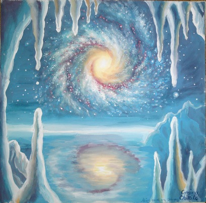 Frozen planet painting - Planeta inghetata pictura