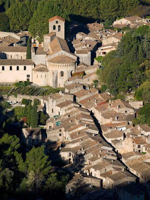 The commune of Saint-Guilhem-le-Désert is one of the most beautiful villages in France. It's in the Languedoc-Roussillon region along the Mediterranean. 