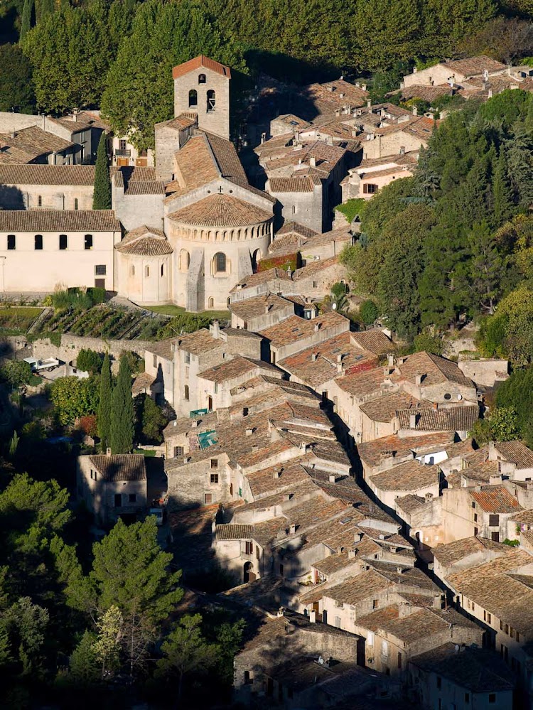 The commune of Saint-Guilhem-le-Désert is one of the most beautiful villages in France. It's in the Languedoc-Roussillon region along the Mediterranean. 